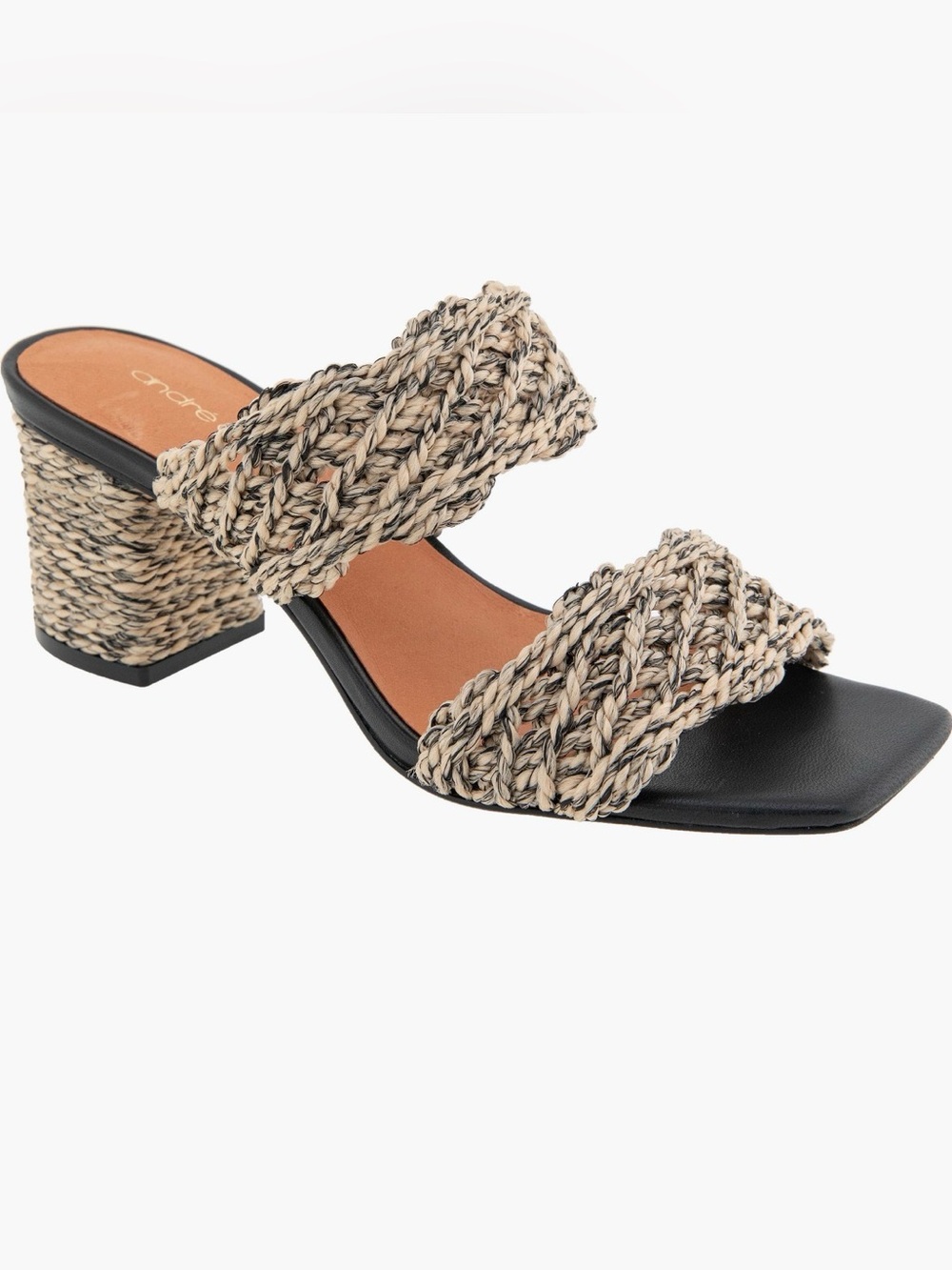 Andre Assous Drew Sandal in Natural/Black